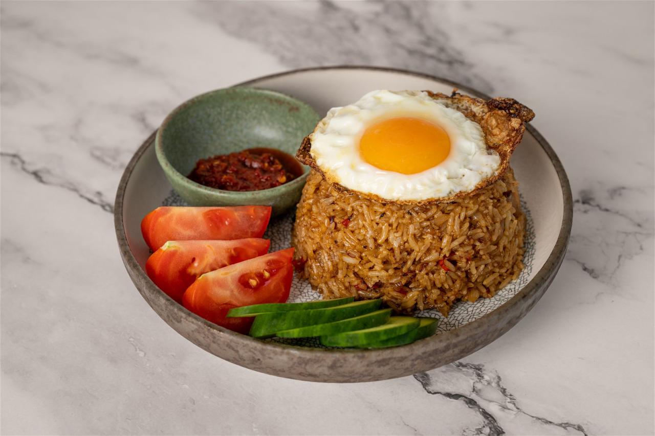 Nasi Goreng: Indonesian Fried Rice with Sweet Soy Sauce and Chicken