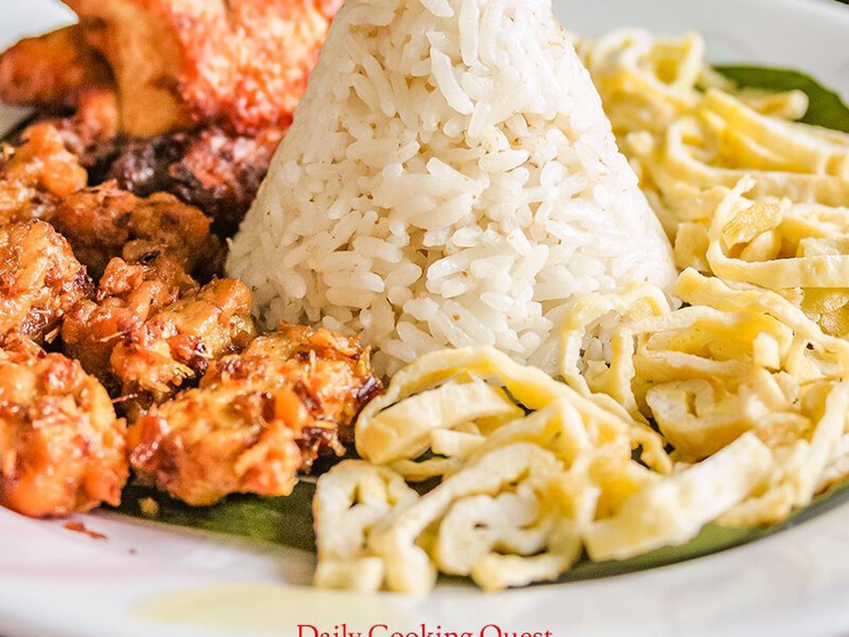 Nasi Uduk: Coconut Milk Rice with Side Dishes